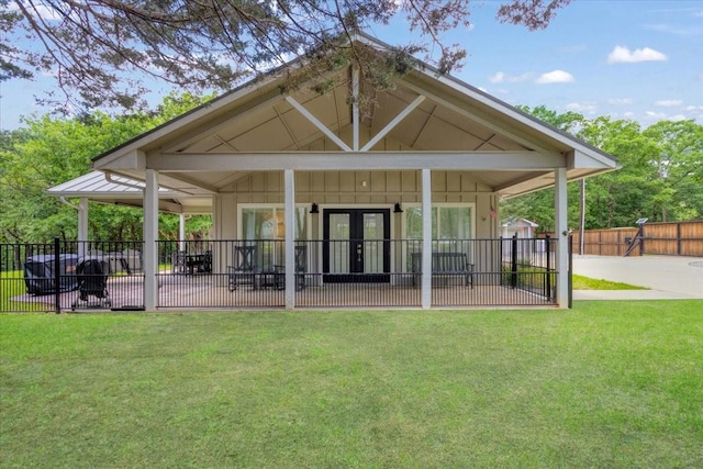 10 Holland St, Pottsboro, TX 75076 - rear view of house featuring a patio area and french doors