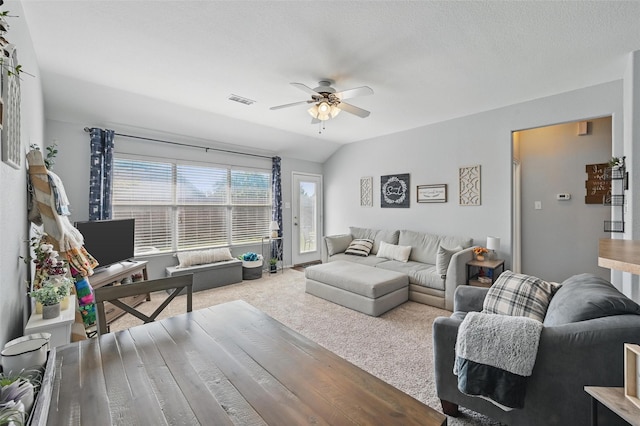 7512 Lazy Spur Blvd, Fort Worth, TX 76131 - living room featuring ceiling fan and carpet