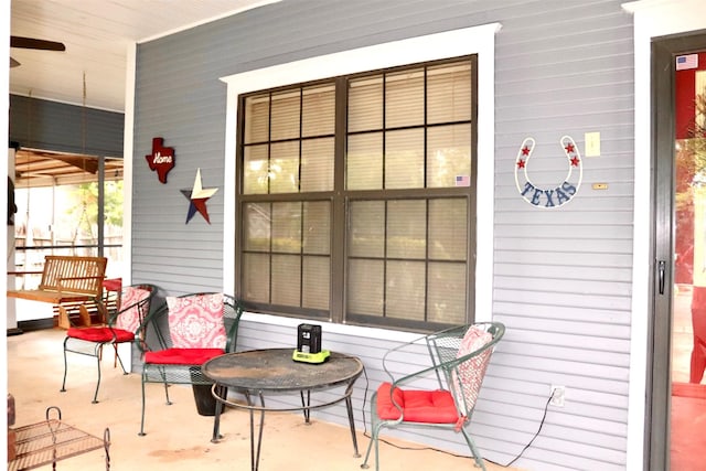 view of patio / terrace with a porch