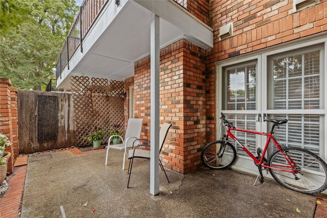 view of patio with fence