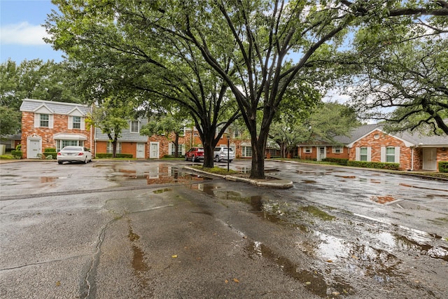view of road with a residential view