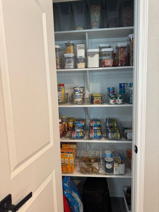 view of pantry