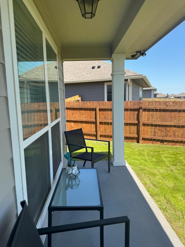 view of patio with fence