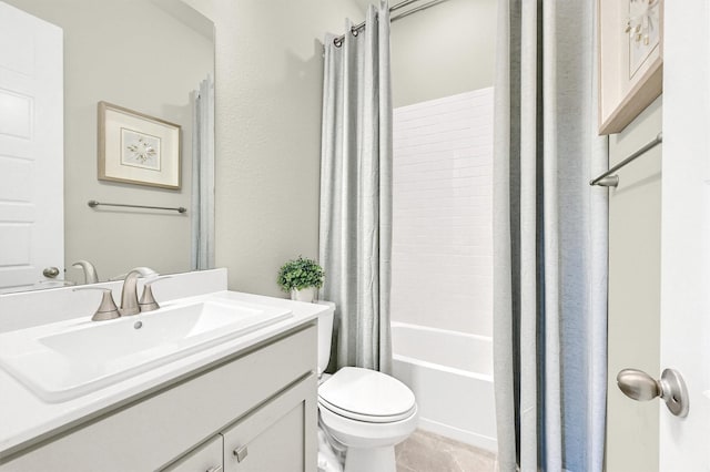 1504 Bearpath Way, Gunter, TX 75058 - full bath featuring vanity, shower / tub combo with curtain, and tile patterned flooring