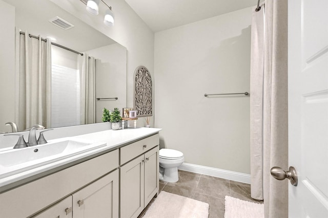 1504 Bearpath Way, Gunter, TX 75058 - bathroom with vanity, tile patterned flooring, and a shower with curtain