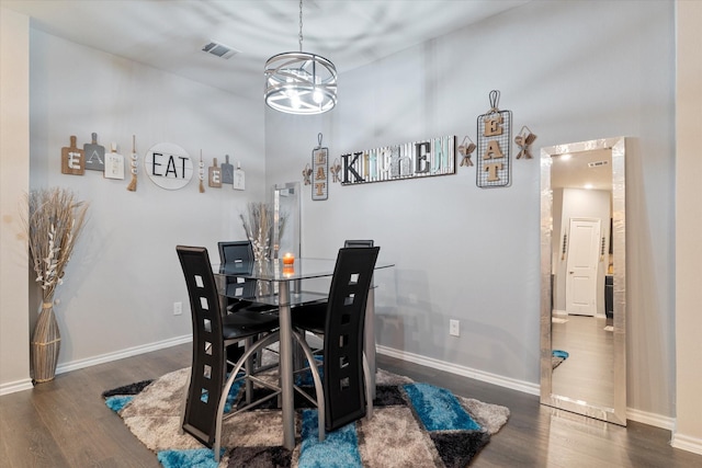 113 Clason Rd, Royse City, TX 75189 - dining space with wood finished floors, a chandelier, and baseboards