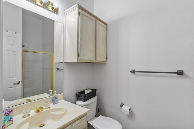 3811 Maywood Dr, Carrollton, TX 75007 - full bathroom featuring toilet, tiled shower, and vanity
