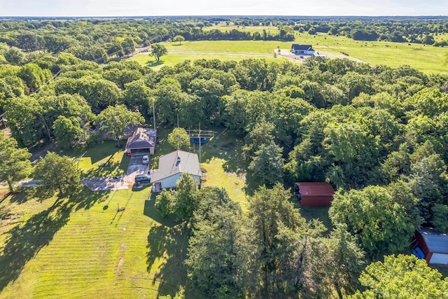 906 County Road 2770, Honey Grove, TX 75446 - bird's eye view featuring a rural view and a forest view