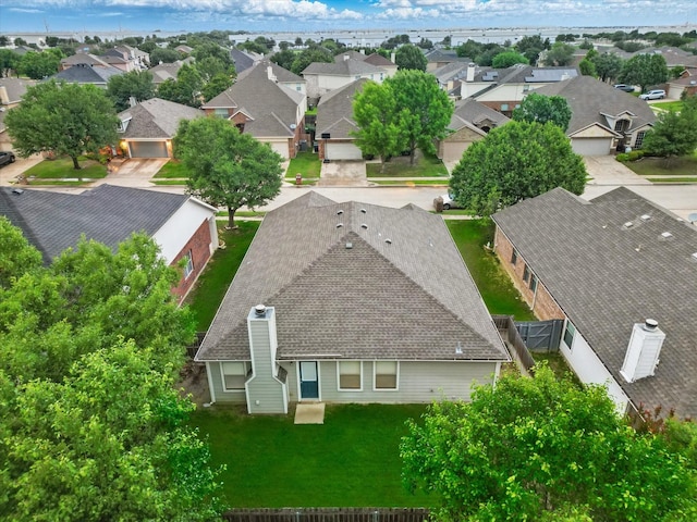 aerial view featuring a residential view