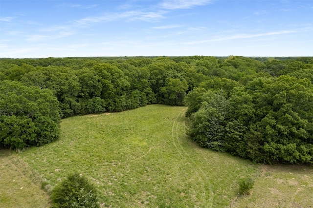 6111 County Road 2610, Bonham, TX 75418 - birds eye view of property with a wooded view