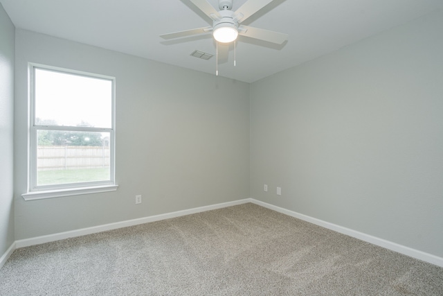 108 Freedom Trl, Forney, TX 75126 - carpeted empty room with baseboards, visible vents, and a ceiling fan