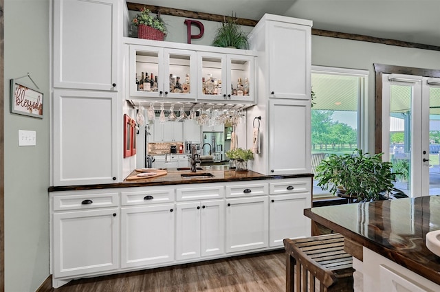 650 Scoggins Rd, Tioga, TX 76271 - indoor bar with dark wood finished floors