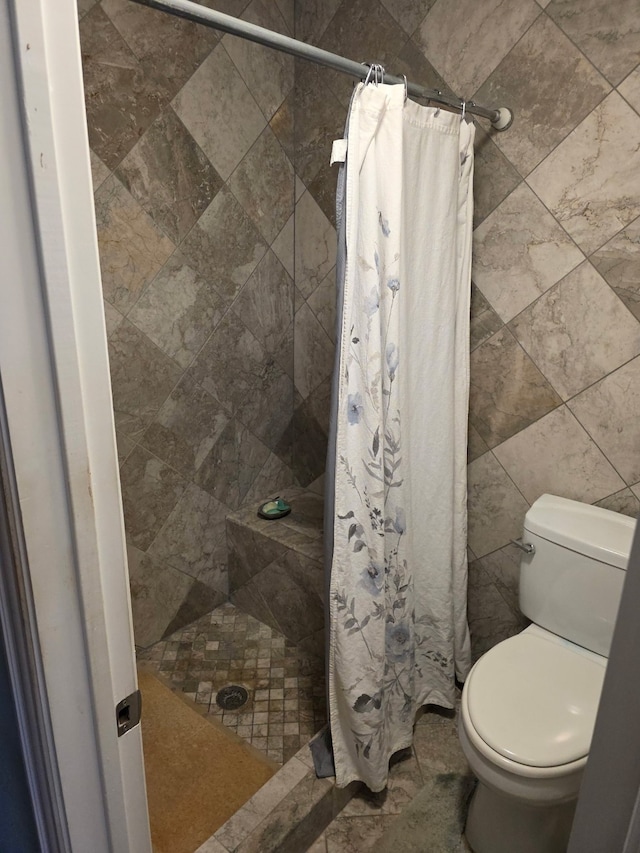 1608 University Dr, Richardson, TX 75081 - full bath featuring a shower stall and toilet
