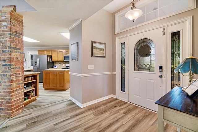 425 County Road 32230, Sumner, TX 75486 - foyer with light wood finished floors and baseboards