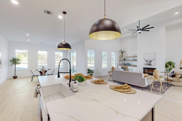 3791 Evergreen Ln, Caddo Mills, TX 75135 - interior space featuring a wealth of natural light and recessed lighting