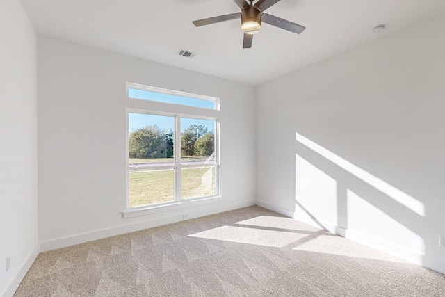 3791 Evergreen Ln, Caddo Mills, TX 75135 - spare room featuring baseboards, carpet flooring, and a ceiling fan