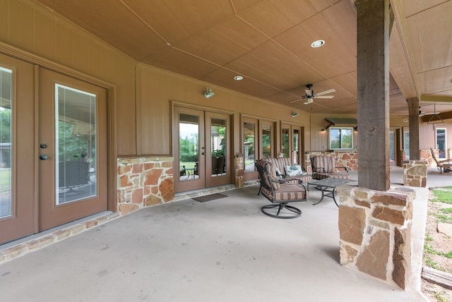 view of patio with french doors