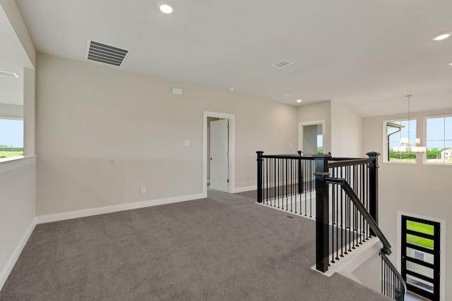 5614 Gaelic Dr, Celina, TX 75009 - carpeted spare room with a chandelier and recessed lighting