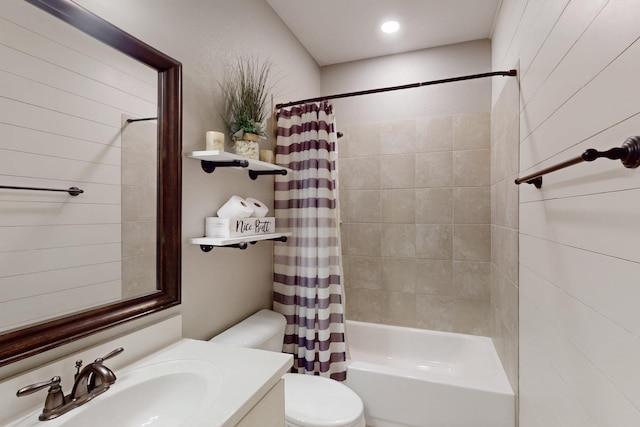 6404 Spring Wagon Dr, Mckinney, TX 75071 - bathroom featuring toilet, shower / bath combo, and vanity