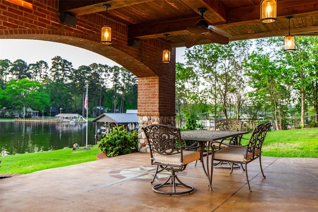 SQ13 Lake Cherokee, Henderson, TX 75652 - view of patio featuring outdoor dining area and a ceiling fan