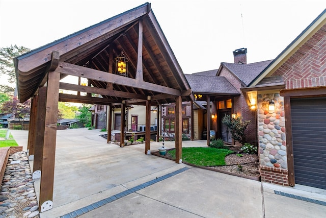 SQ13 Lake Cherokee, Henderson, TX 75652 - view of patio / terrace featuring a gazebo and concrete driveway