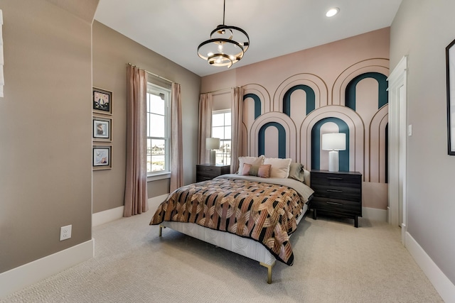 1725 Ranch House Rd, Celina, TX 75009 - bedroom with carpet flooring, baseboards, and a chandelier