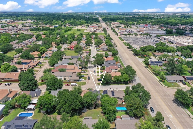 703 Trinidad Dr, Grand Prairie, TX 75052 - aerial view of residential area with property parcel outlined