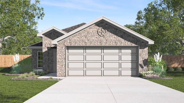 595 Cherish Day Dr, Lavon, TX 75166 - ranch-style home with a front yard, fence, a garage, and driveway