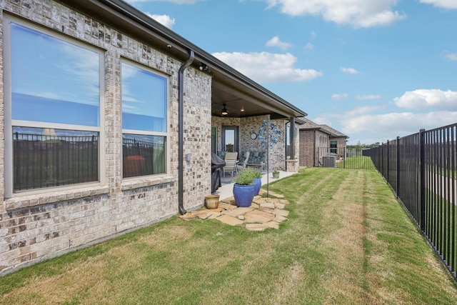846 Cordoba Ln, Rockwall, TX 75087 - view of yard with ceiling fan and a patio
