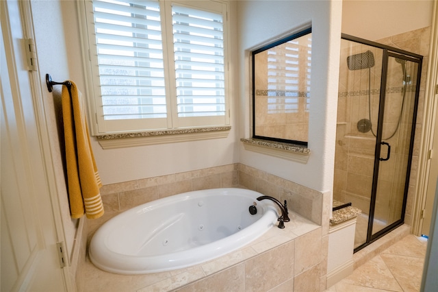 5117 Wakefield Dr, Irving, TX 75038 - full bathroom with a whirlpool tub, a shower stall, and a healthy amount of sunlight