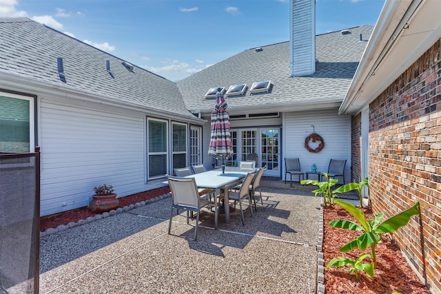 view of patio with outdoor dining space