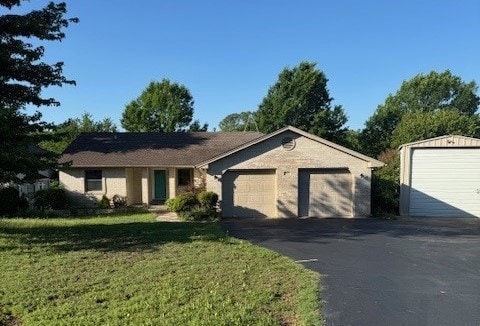 7249 Peden Rd, Azle, TX 76020 - ranch-style house with a garage and a front lawn