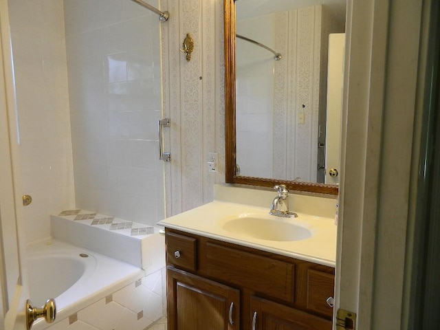7249 Peden Rd, Azle, TX 76020 - bathroom featuring shower / bath combination and vanity