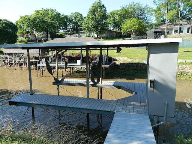 7249 Peden Rd, Azle, TX 76020 - view of dock featuring boat lift