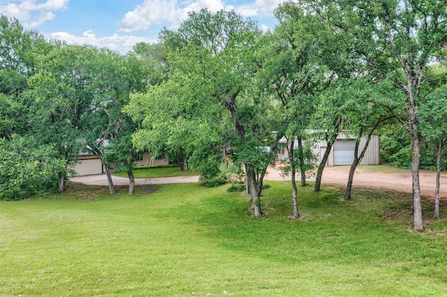 801 Dalton Dr, Princeton, TX 75407 - view of yard featuring driveway and a detached garage