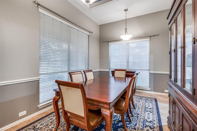 dining area with baseboards
