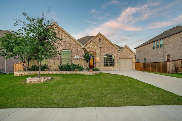 1451 Silver Sage Dr, Haslet, TX 76052 - french country style house with brick siding, concrete driveway, and a garage