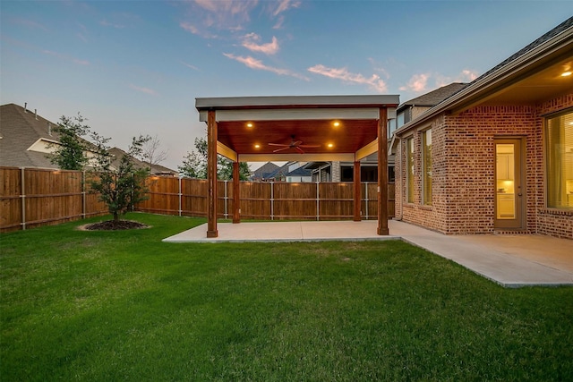1451 Silver Sage Dr, Haslet, TX 76052 - view of yard featuring ceiling fan and a patio