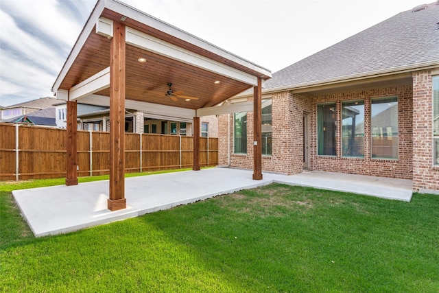 1451 Silver Sage Dr, Haslet, TX 76052 - view of yard featuring ceiling fan and a patio area