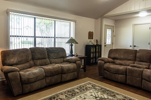 2100 Albert Broadfoot, Bonham, TX 75418 - living room featuring lofted ceiling and wood finished floors