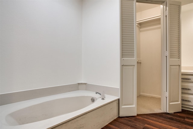 2 Preston Trail Ct, Pantego, TX 76013 - full bath with a garden tub and wood finished floors