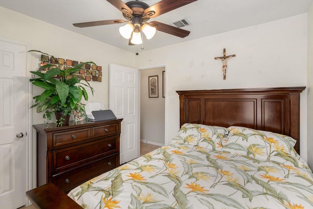 6113 Tilapia Dr, Fort Worth, TX 76179 - bedroom featuring light tile patterned flooring and ceiling fan