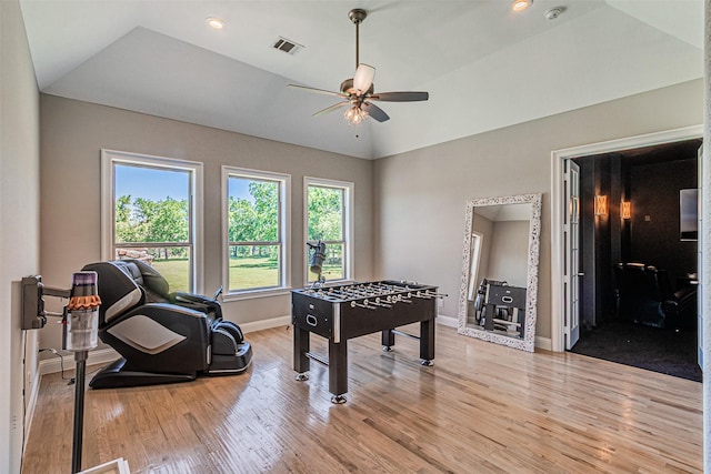 621 E Fm 550, Mclendon Chisholm, TX 75032 - game room with plenty of natural light, a ceiling fan, visible vents, and lofted ceiling