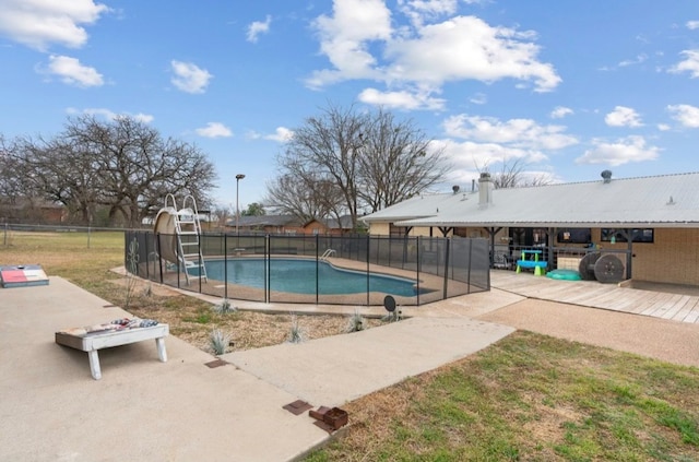 1601 E Bankhead Dr, Weatherford, TX 76086 - view of pool featuring a water slide, fence, and a patio