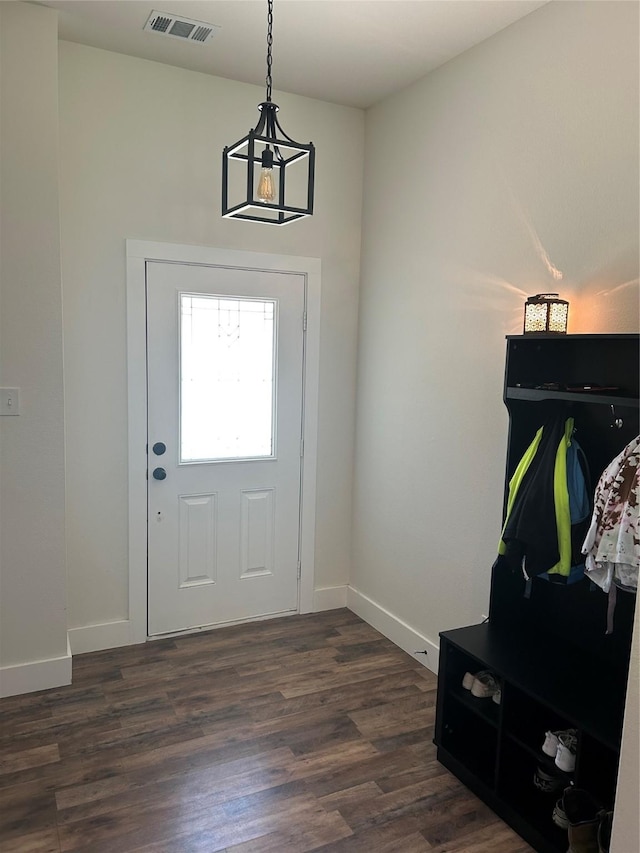 2631 Fish Tank Rd, Corsicana, TX 75110 - mudroom with dark wood-style flooring and baseboards