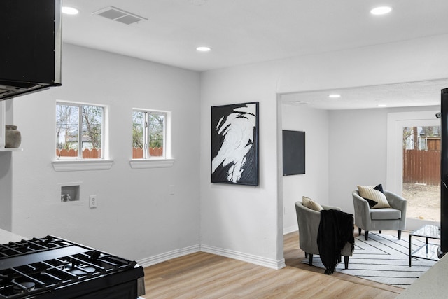 2617 Fordham Rd, Dallas, TX 75216 - kitchen featuring a wealth of natural light, light wood-type flooring, and recessed lighting