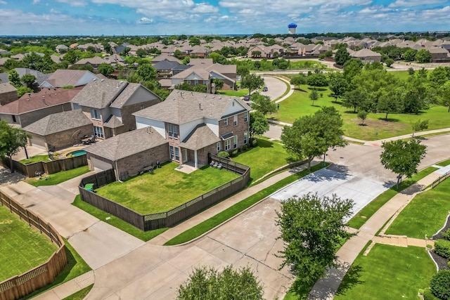 aerial perspective of suburban area