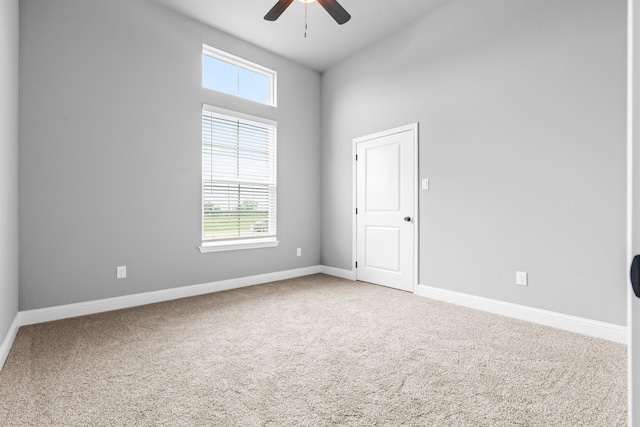 120 Water View Ln, Robinson, TX 76706 - empty room with a ceiling fan, baseboards, and carpet