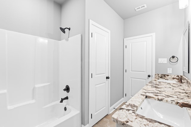 120 Water View Ln, Robinson, TX 76706 - full bath featuring vanity, tub / shower combination, and visible vents