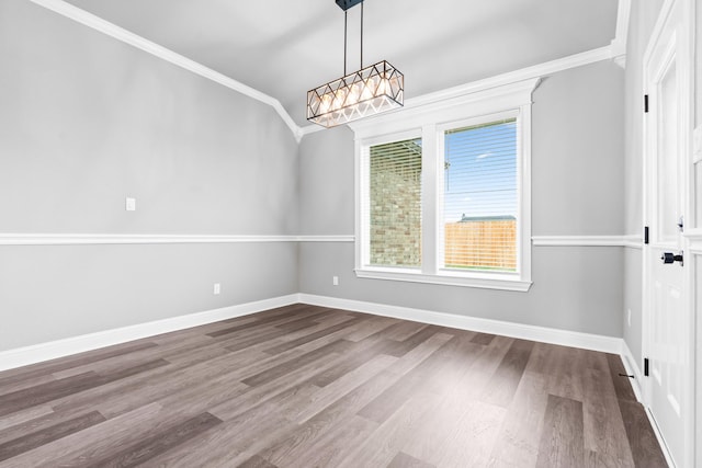 120 Water View Ln, Robinson, TX 76706 - unfurnished dining area with an inviting chandelier, a wealth of natural light, and crown molding